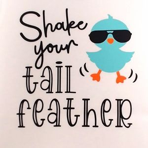 Easter "Shake your tail feather" onesie